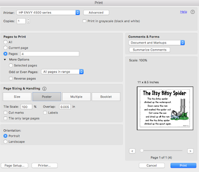 This blog post will show you how I print poster sized resources for my classroom at a fraction of the cost of education stores. Print any regular PDF into a classroom resource for your elementary, preschool, or kindergarten classroom. 