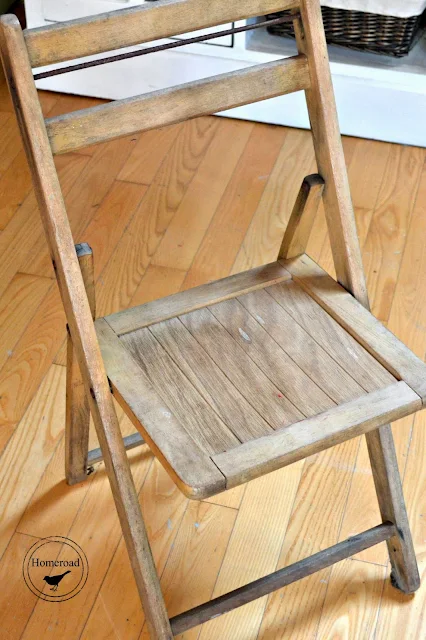 Wooden folding chair