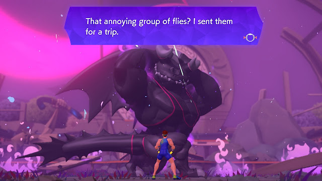 Ring Fit Adventure Dragaux the Four Masters annoying group of flies sent them for a trip boss dialogue