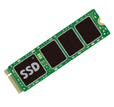 SSDのイラスト（M.2・NVMe）