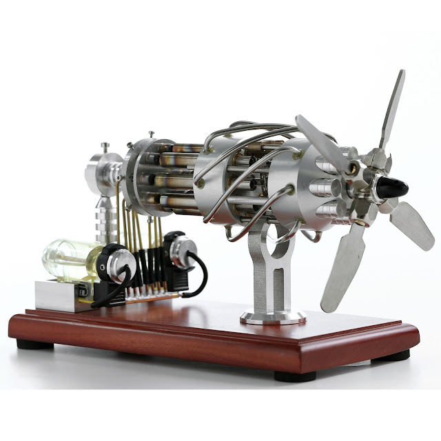 Newest Version 16 Cylinder Dual Fuel Bottle Hot Air Motor Generator Creative Stirling Engine Model Toy Newest Version 16 Cylinder Dual Fuel Bottle Hot Air Motor Generator Creative Stirling Engine Model Toy