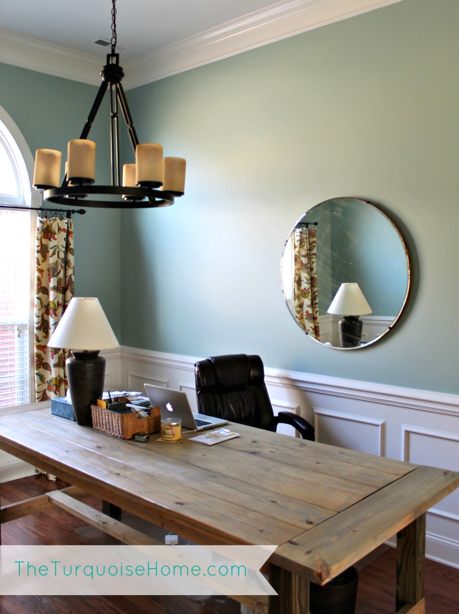 How To Hang A Heavy Mirror And Office Updates The Turquoise Home
