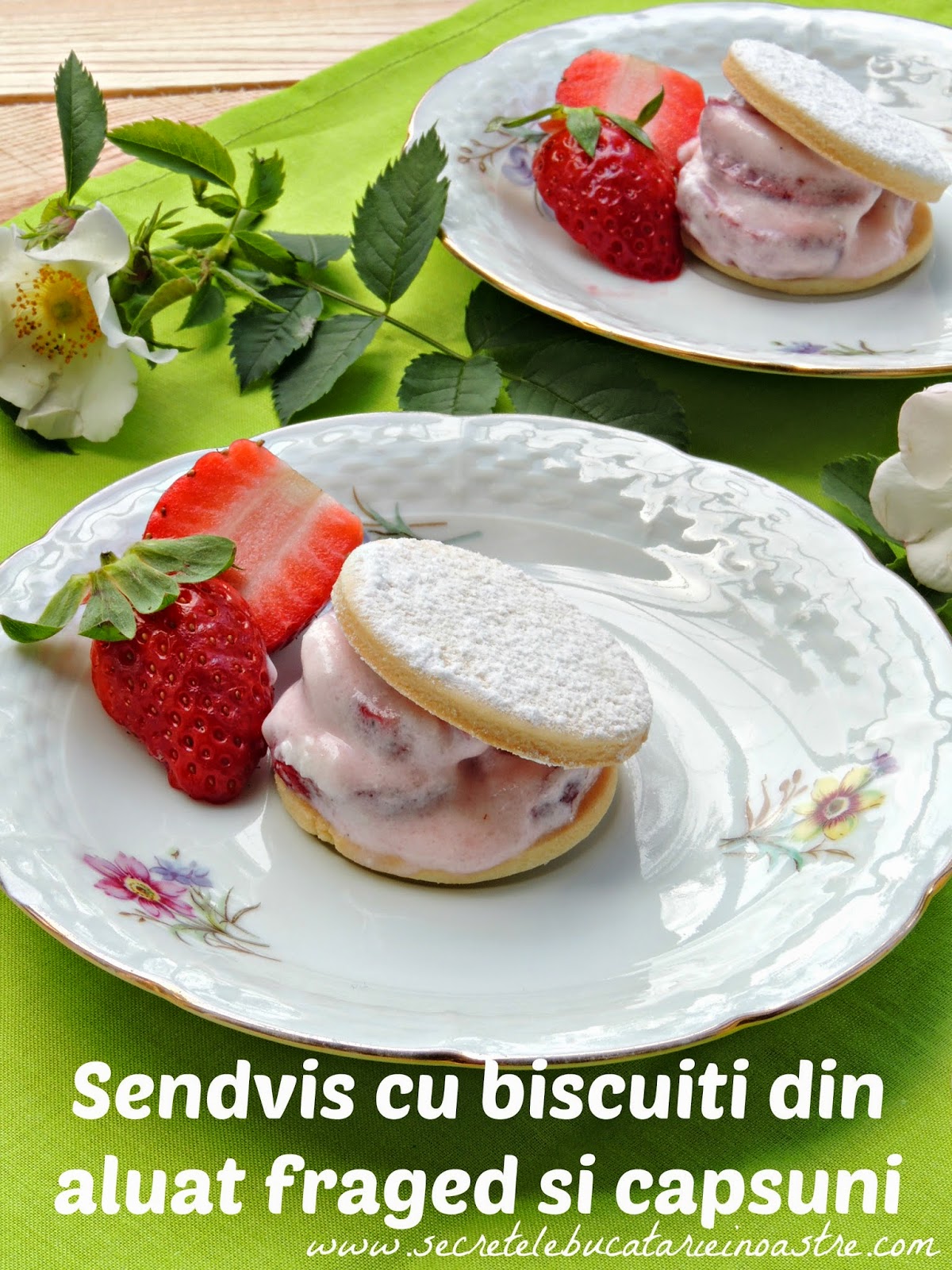 SENDVIS CU BISCUITI DIN ALUAT FRAGED SI CAPSUNI