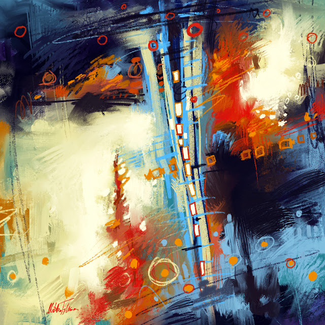 Road of Life digital abstract painting by Mikko Tyllinen