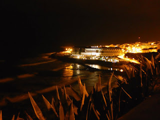 ericeira, beach, night