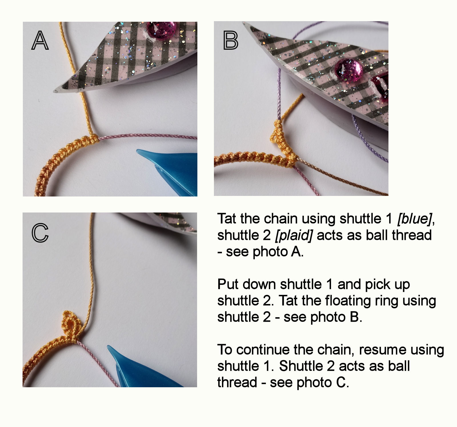 Yarnplayer's Tatting Blog Floating Ring and packed for Tat Days