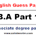BA Part 1 English Guess paper 2021