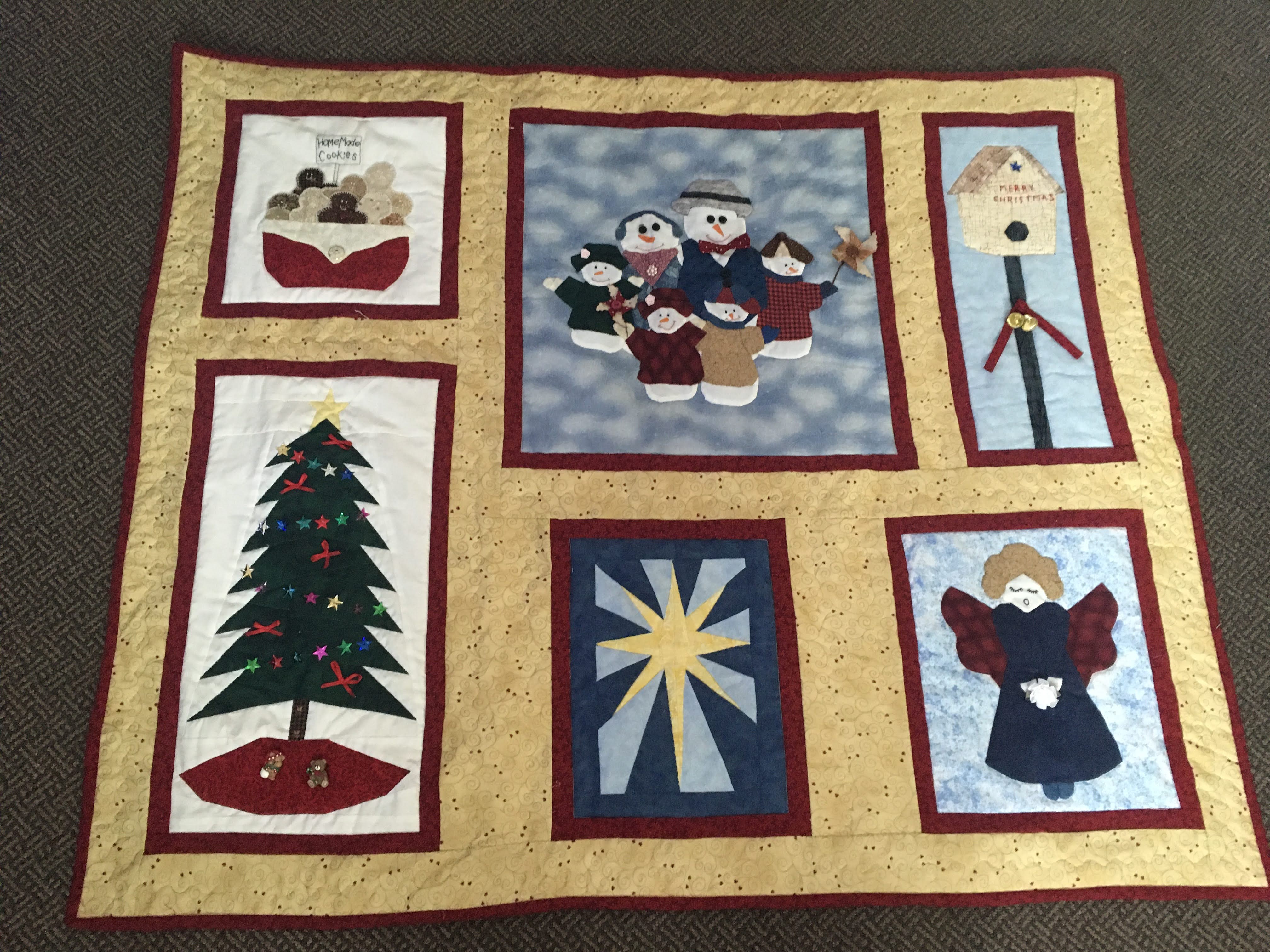 Rose Crafts: Christmas wall quilt