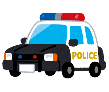 アメリカのパトカーのイラスト