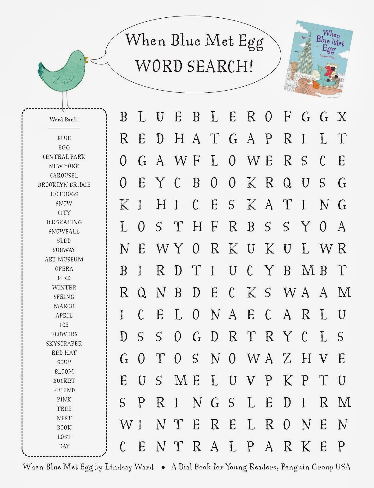 When Blue Met Egg Word Search