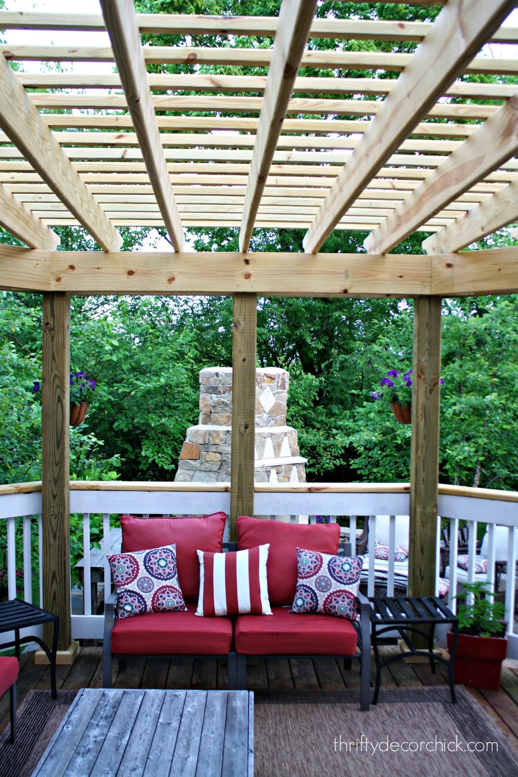 pergola shade fabric on The Pergola Is Done From Thrifty Decor Chick