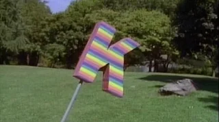 In a film, Ornate K spins around. Sesame Street Alphabet Songs