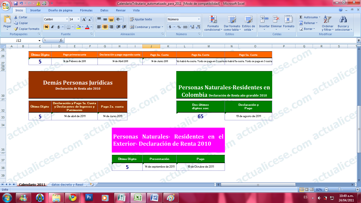 Manual Empresarial Calendario tributario Automatizado Paso 4
