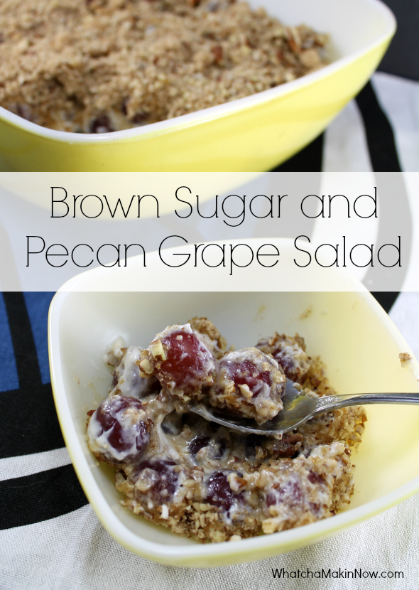 Brown Sugar and Pecan Grape Salad - so easy to make and crosses the line of side dish and dessert! 