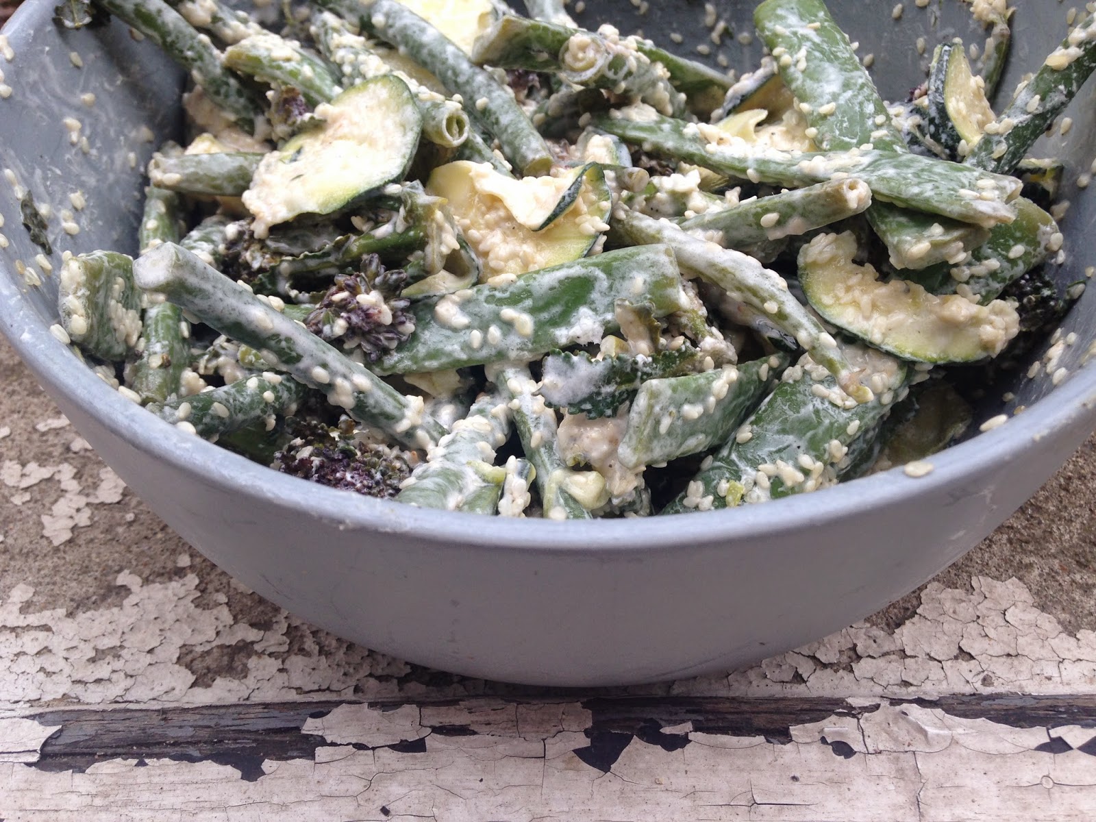 Green bean salad with a sesameyoghurt dressing Polish Cooking Zuza Zak