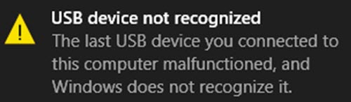 USB-C ไม่ทำงานหรือรู้จัก