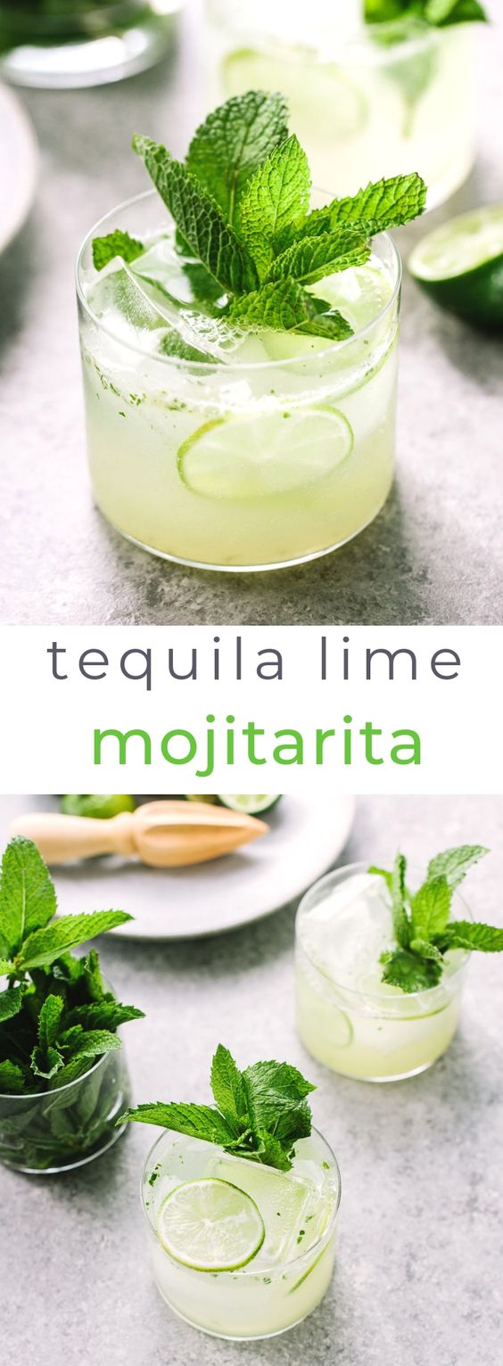 Tequila Lime Mojitarita Cocktail Simple Yummy Recipe