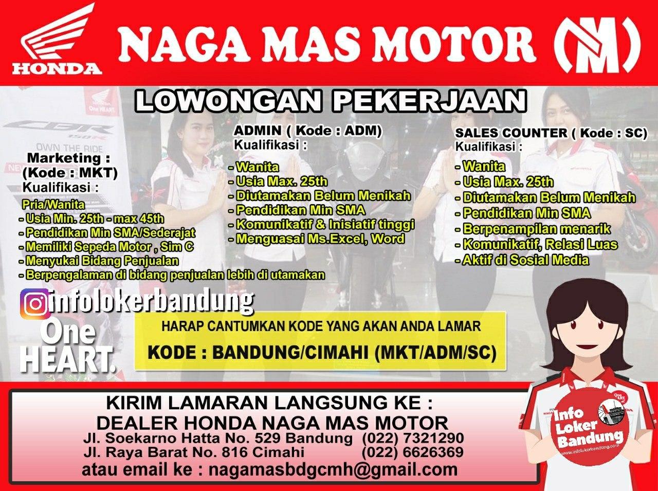 Lowongan Kerja Naga Mas Motor Bandung Januari 2020 Info