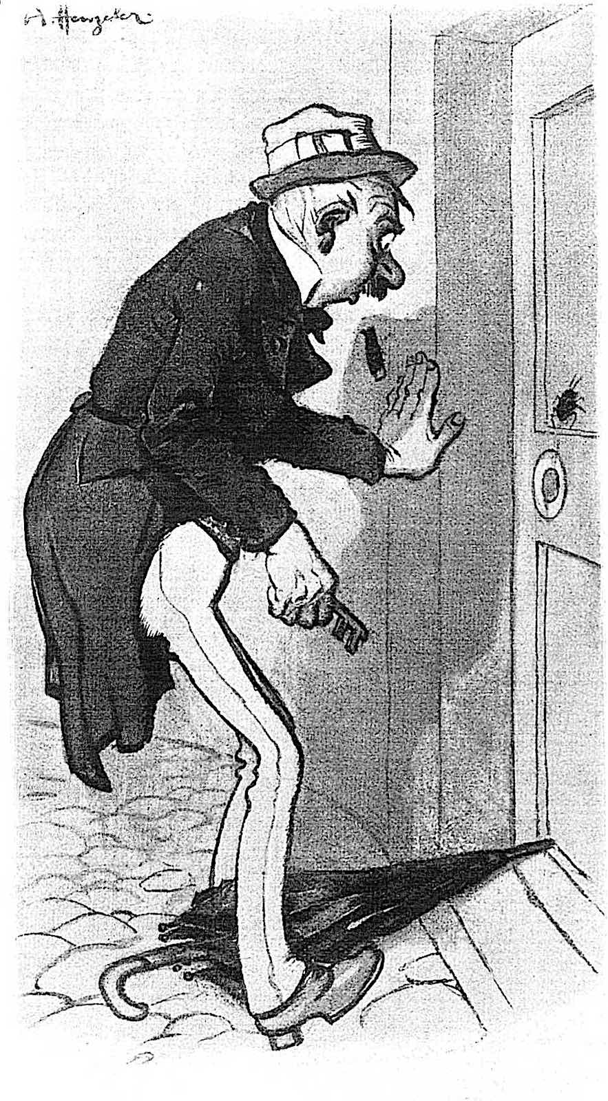 Adolf Hengeler cartoon an Adolf Hengeler cartoon about apartment cockroaches, profile