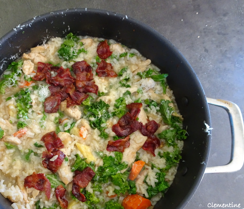 Le blog de Clementine Risotto, poulet,et chou kale de Giada de Laurentiis