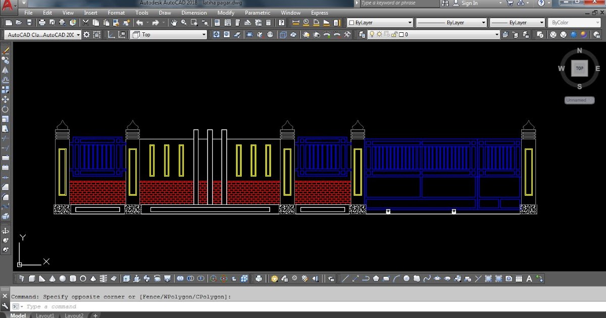 Cara Membuat Pagar Minimalis dengan AutoCAD ~ Seputar Teknik Sipil