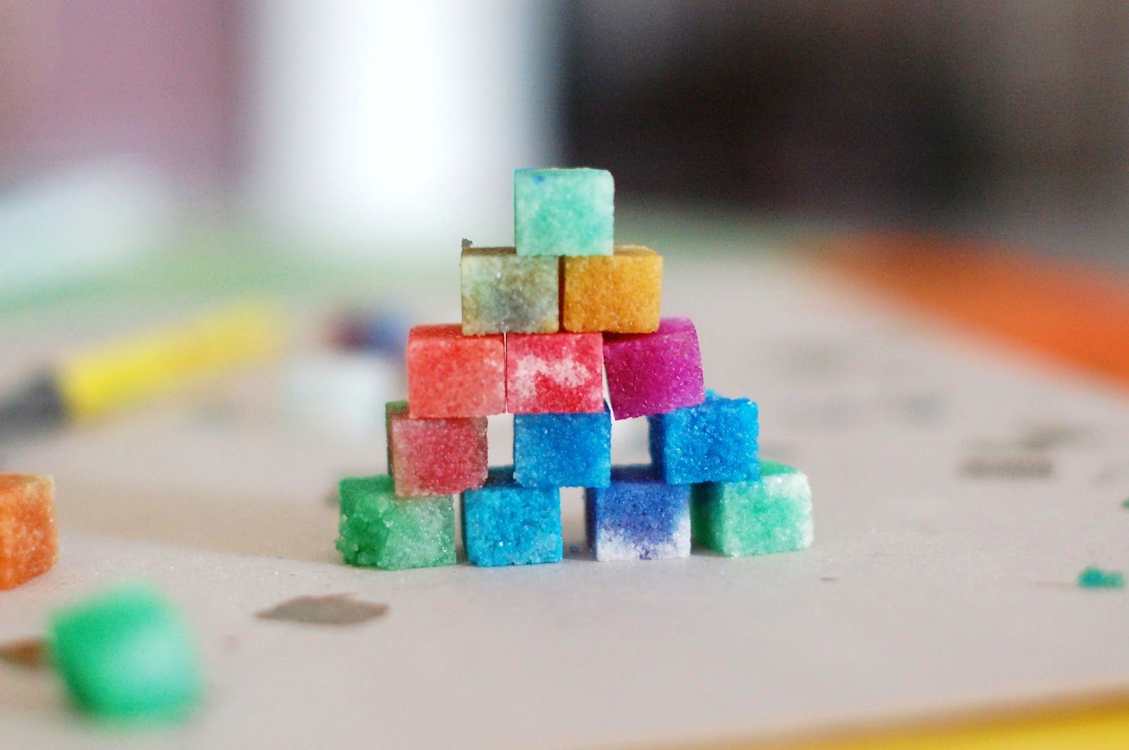 Our Yuppie Life painted sugar cubes