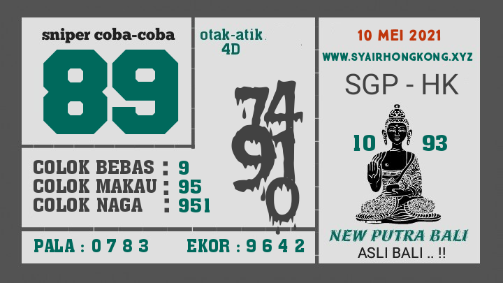 Kode ramalan togog hongkong senin 10 mei 2021 KODE SYAIR