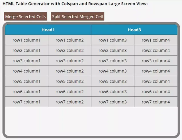 responsive HTML table in - Techyleaf