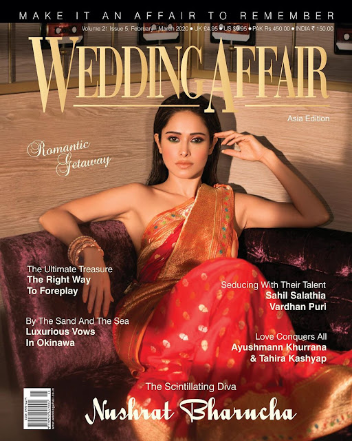 Nushrat Bharucha Sizzles in Saree on the Cover Page of Wedding Affair Magazine