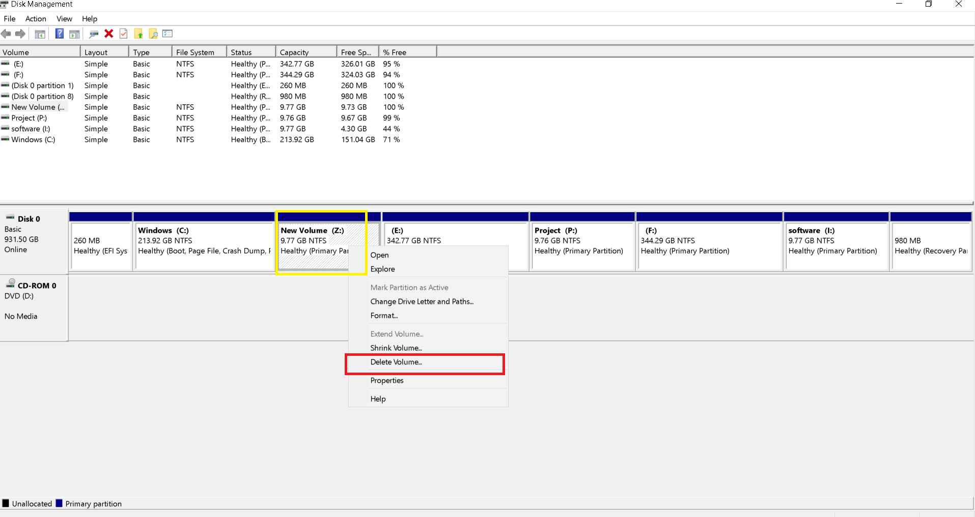 Extend volume drive c