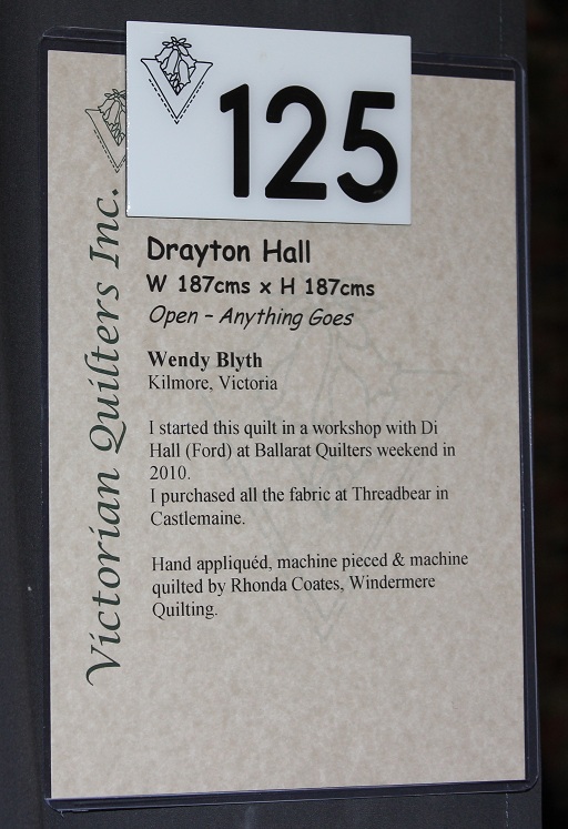 Quilts In The Barn Melbourne Quilt Show.