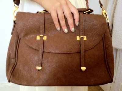 asos satchel bag, brown satchel bag, vintage, leather, pleather