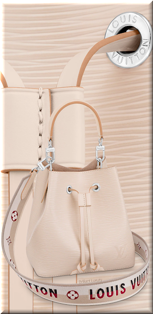 Louis Vuitton NéoNoé BB bucket bag in quartz with embroidered Jacquard strap #bags #louisvuitton #brilliantluxury Louis Vuitton NéoNoé BB bucket bag in quartz with embroidered Jacquard strap #bags #louisvuitton #brilliantluxury