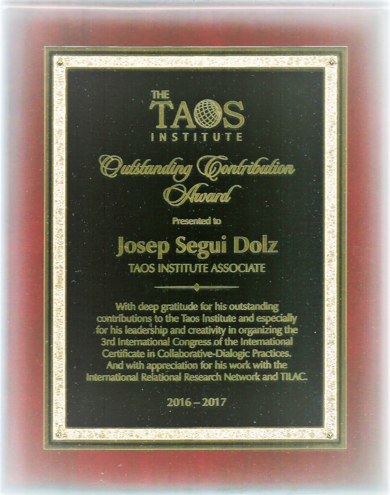 Reconocimiento del Taos Institute