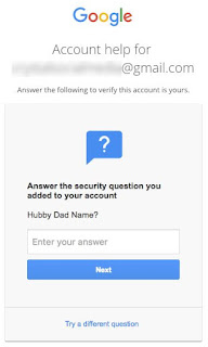 Answer the security question you added to your account
