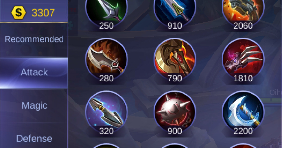 All Attack Items in Mobile Legends Bang Bang Season 9
