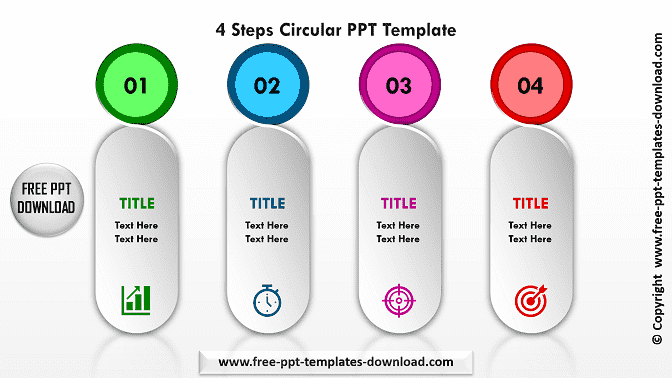 4 Steps Circular PPT Template Download