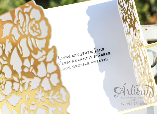 Karte zur Goldenen Hochzeit-Stampin up-Florale Fantasie 
