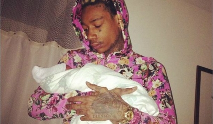 wiz khalifa with his first baby