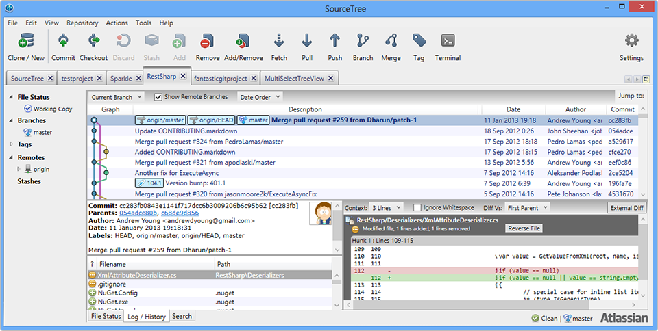 sourcetree file history sourcetree file history