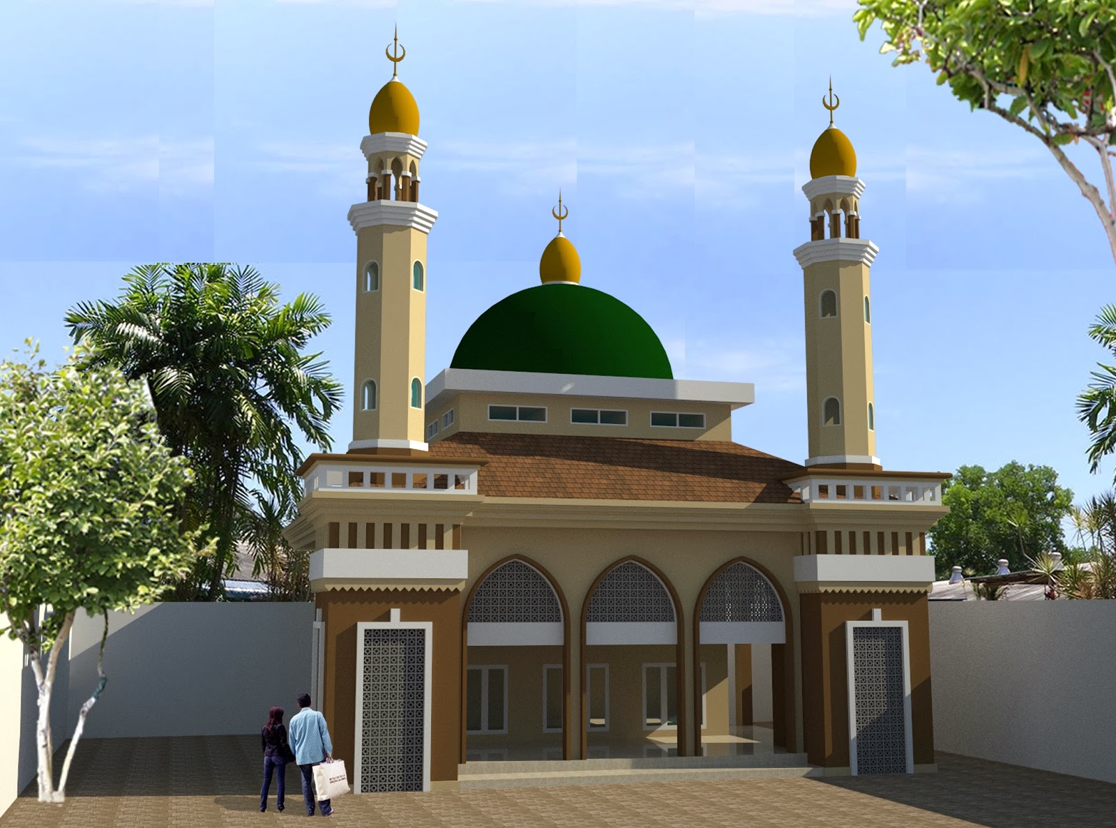 maygunrifanto Fasad Dan Menara  Masjid  Peninggilan Cileduk