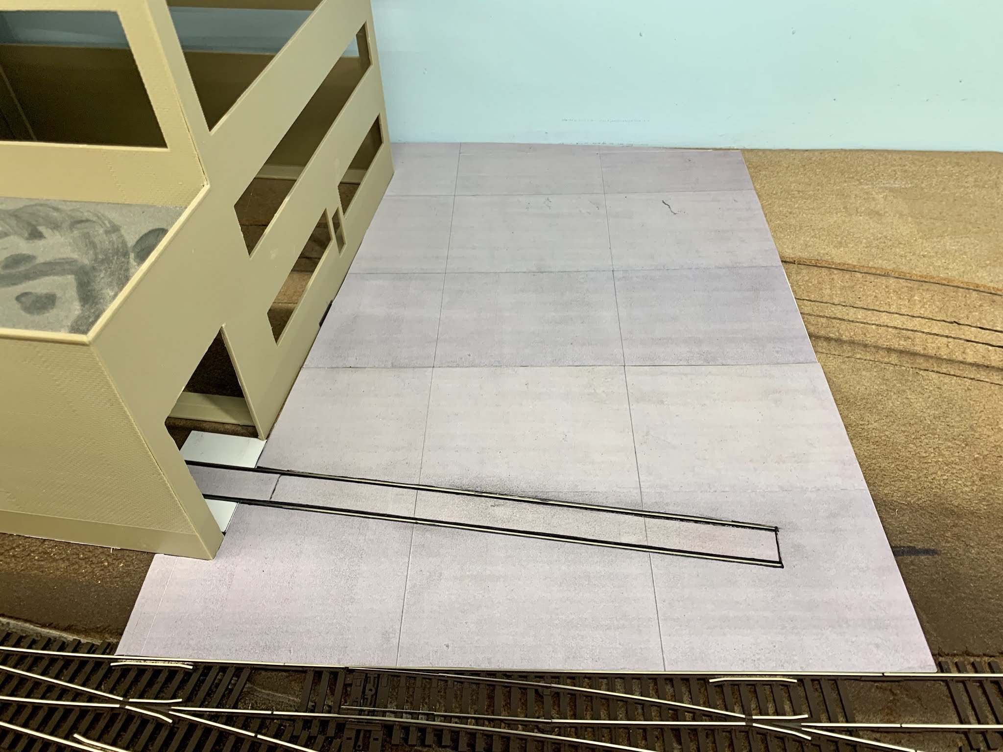 JLandT Railroad 5 minute concrete hard standing areas in HO scale...