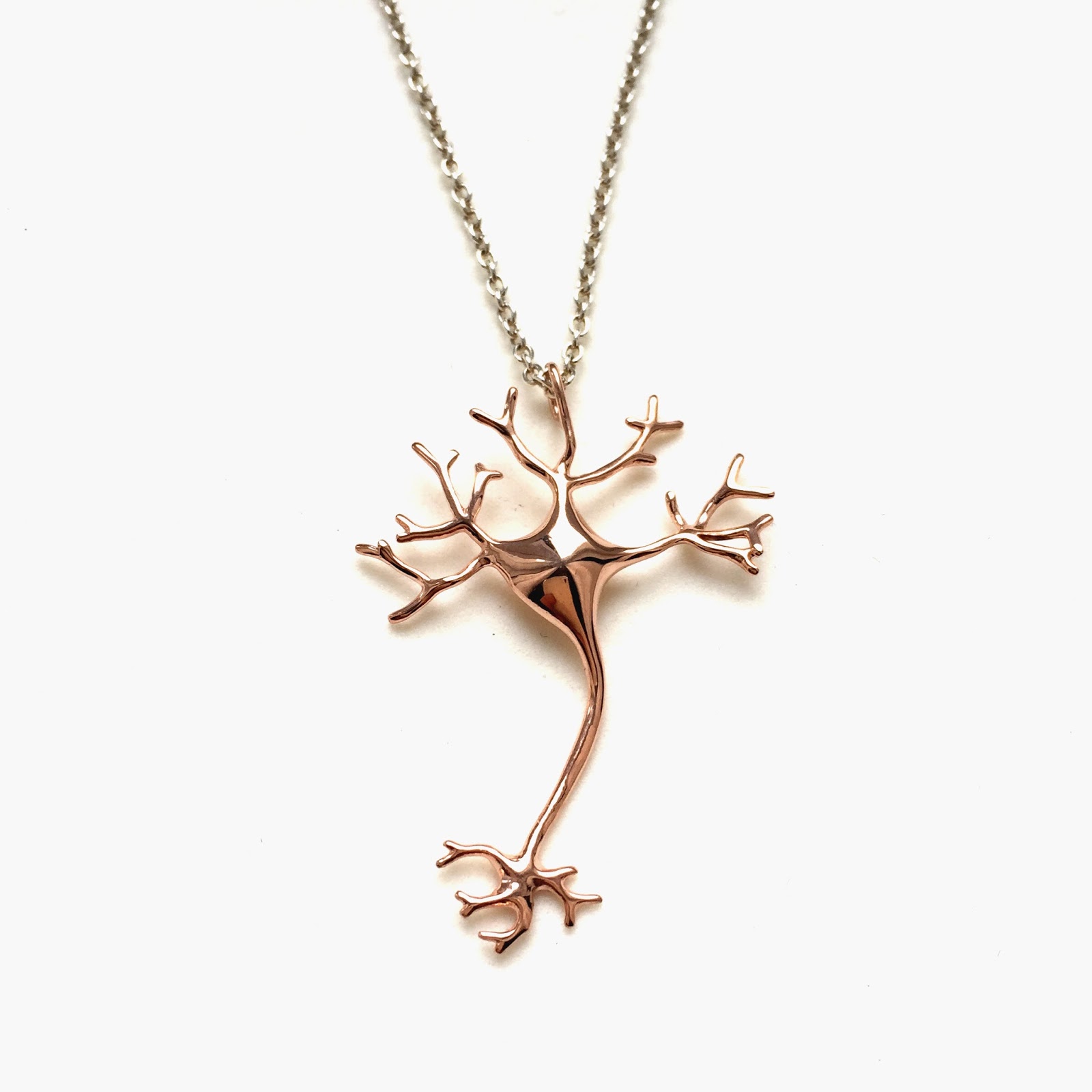 Science inspired jewelry Neuron pendant