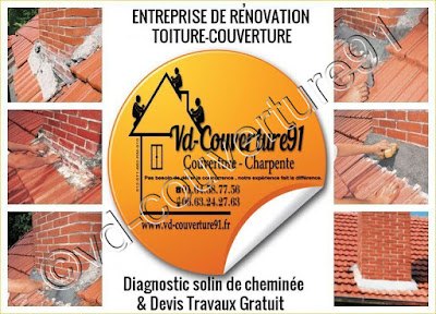 rénovation solin de cheminée