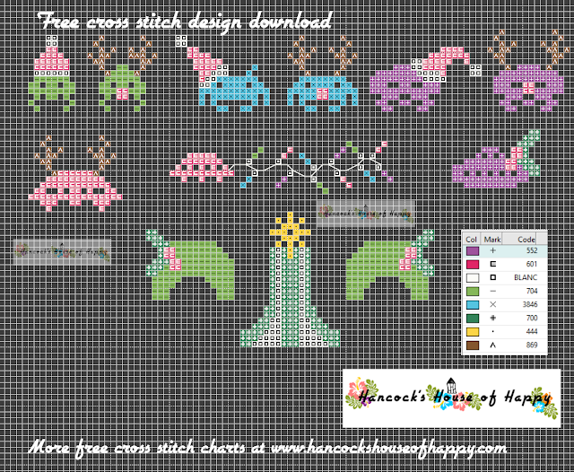 Free Space Invaders Gamer Themed Christmas Cross Stitch Design, Free Space Invaders Gamer Themed Christmas Cross Stitch Design 