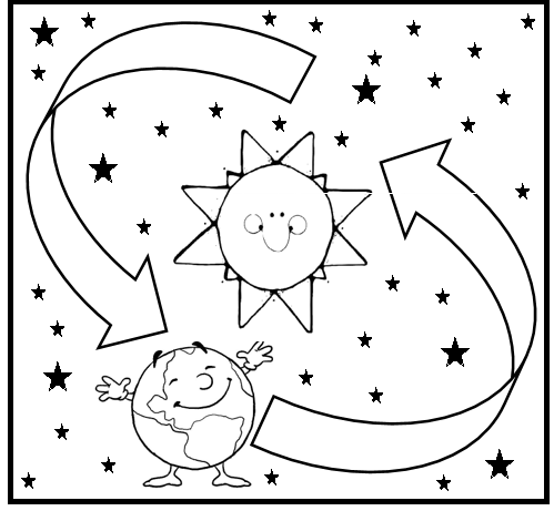 Dibujos Para Colorear Movimiento De Rotacion Rotacion De La