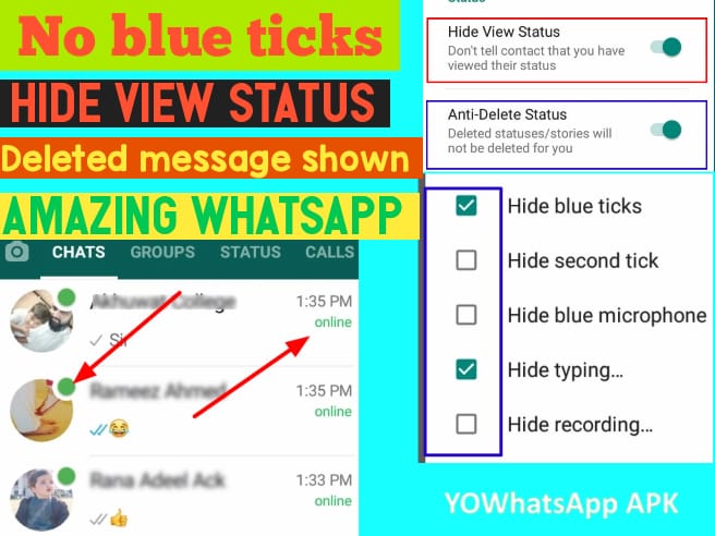 Amazing Whatsapp fix the settings of you privacy option no blue ticks