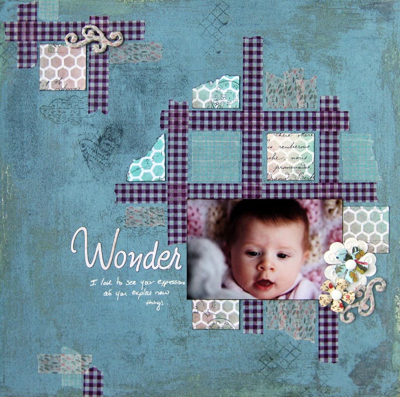 Love My Tapes: Wonder - scrapbook layout with washi tape