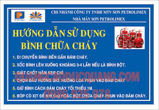 Bảng báo hướng dẫn sử dụng bình chữa cháy Bảng báo hướng dẫn sử dụng bình chữa cháy