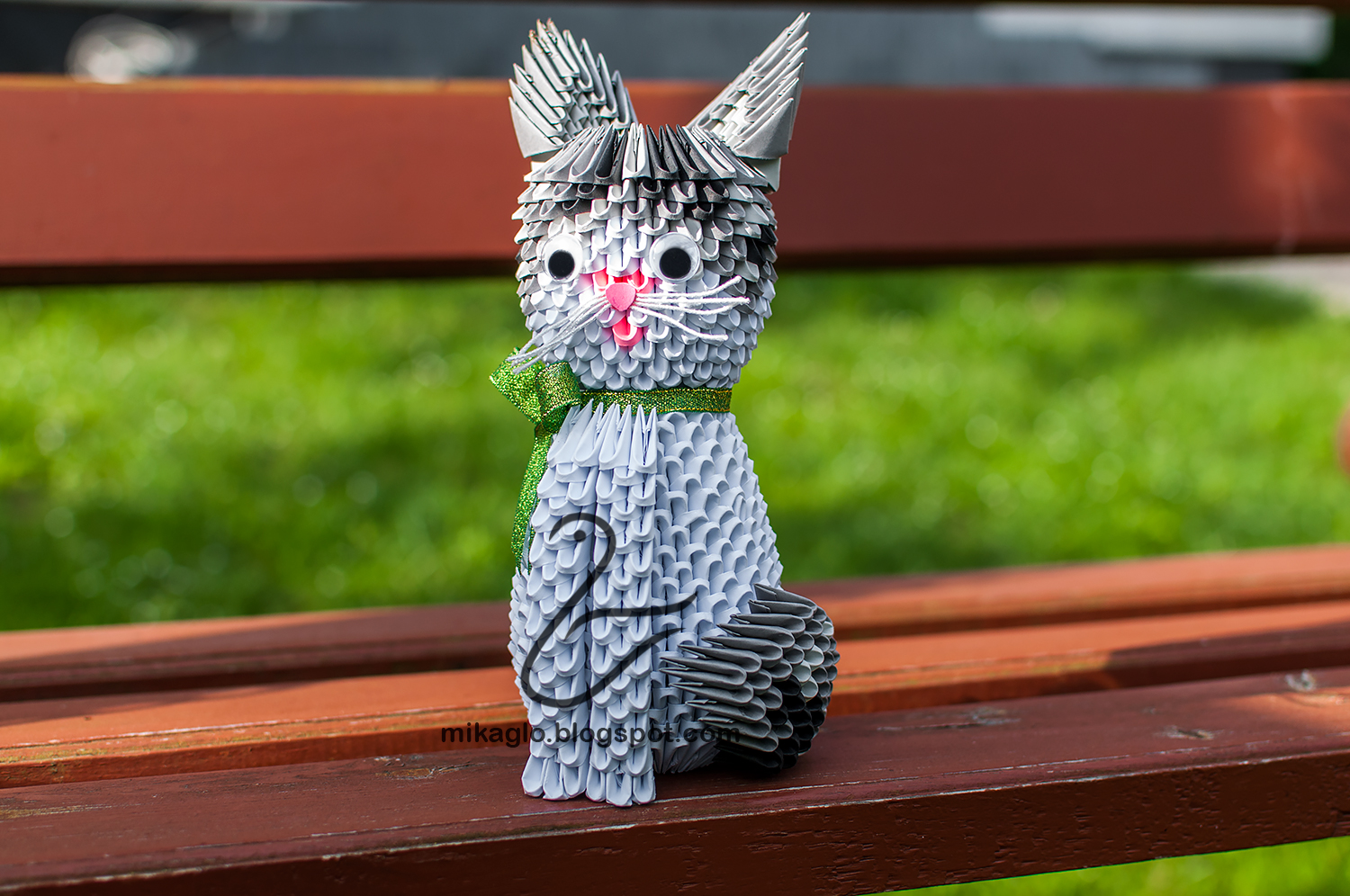 Origami 3d mikaglo 739. Kot z origami / 3d origami cat